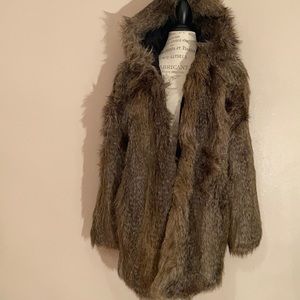 Juicy Couture Brown Faux Fur Coat NWT